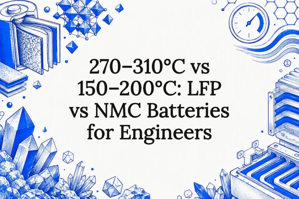 Decorative LFP and NMC battery chemistry title card
