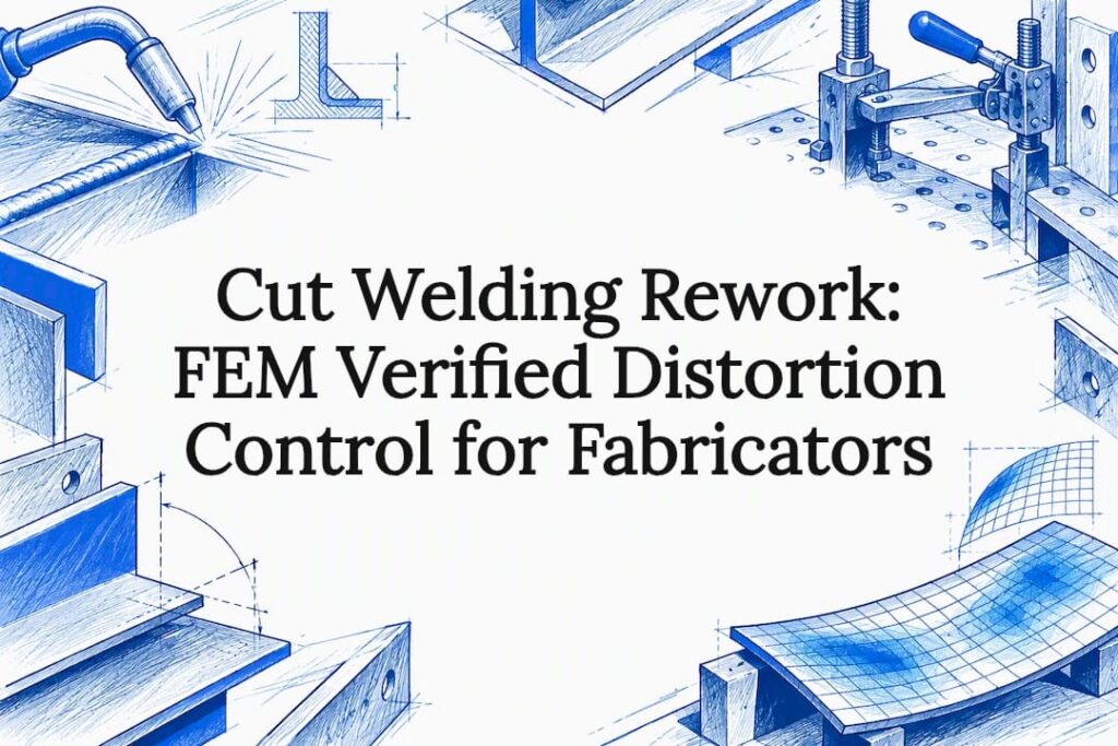 Welding distortion control title card illustration