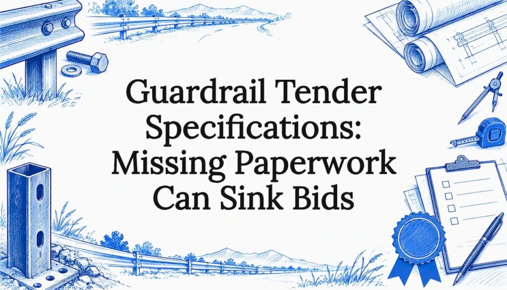 Hand-drawn guardrail tender title card